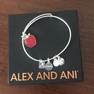 Alex and Ani bracelet with Apple charm